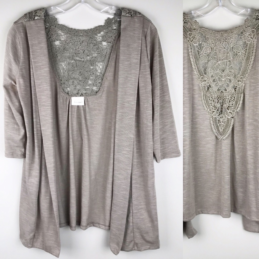 Crochet detail cardigan by Pretty Good
